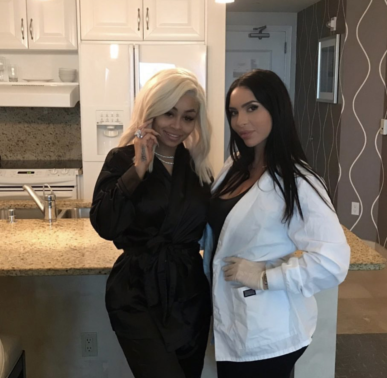 Angela Kogan with Black Chyna at Bay Harbour Perfection Med Spa